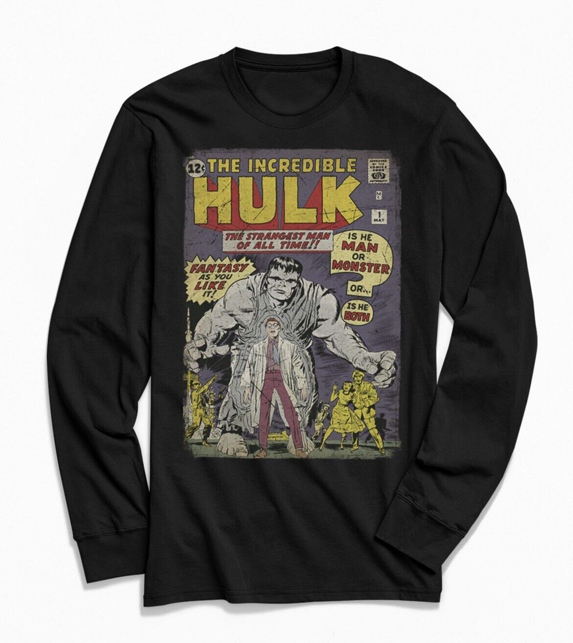 MARVEL Incredible Hulk Vintage Comic Long Sleeve Tee