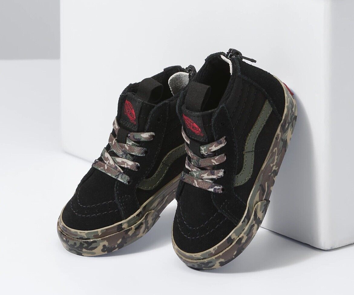 VANS Toddler Camo Sidewall Sk8-hi Zip Shoe