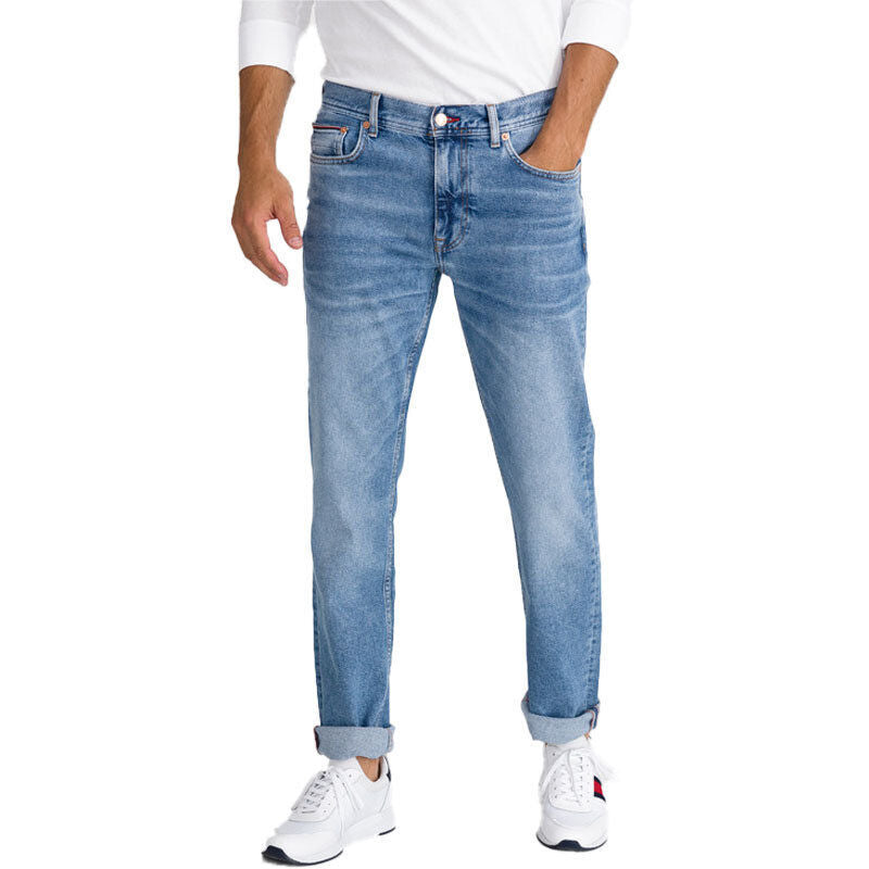 TOMMY HILFIGER Jeans Straight Fit Casual Cotton Stretch Denim Pant