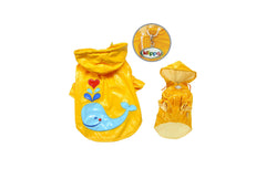 KLIPPO Splashing Whale Dog Raincoat