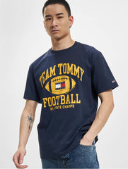 TOMMY HILFIGER Football-Inspired Classic Fit T-Shirt | BLUE