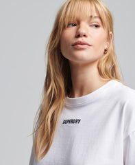 SUPERDRY Micro Logo Embroidered Boxy T-Shirt