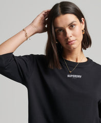 SUPERDRY Micro Logo Embroidered Boxy T-Shirt