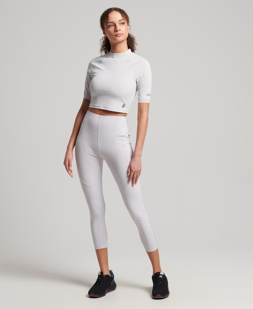 SUPERDRY Run 3/4 Tight Crop Top & Top Set