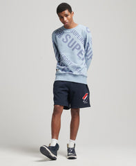 SUPERDRY Unisex Core Logo All Over Print Crew Sweatshirt