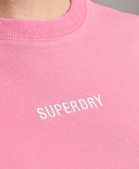 SUPERDRY Micro Logo Embroidered Boxy T-Shirt