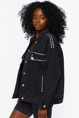 FOREVER21 Studded Trucker Jacket