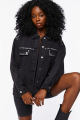 FOREVER21 Studded Trucker Jacket