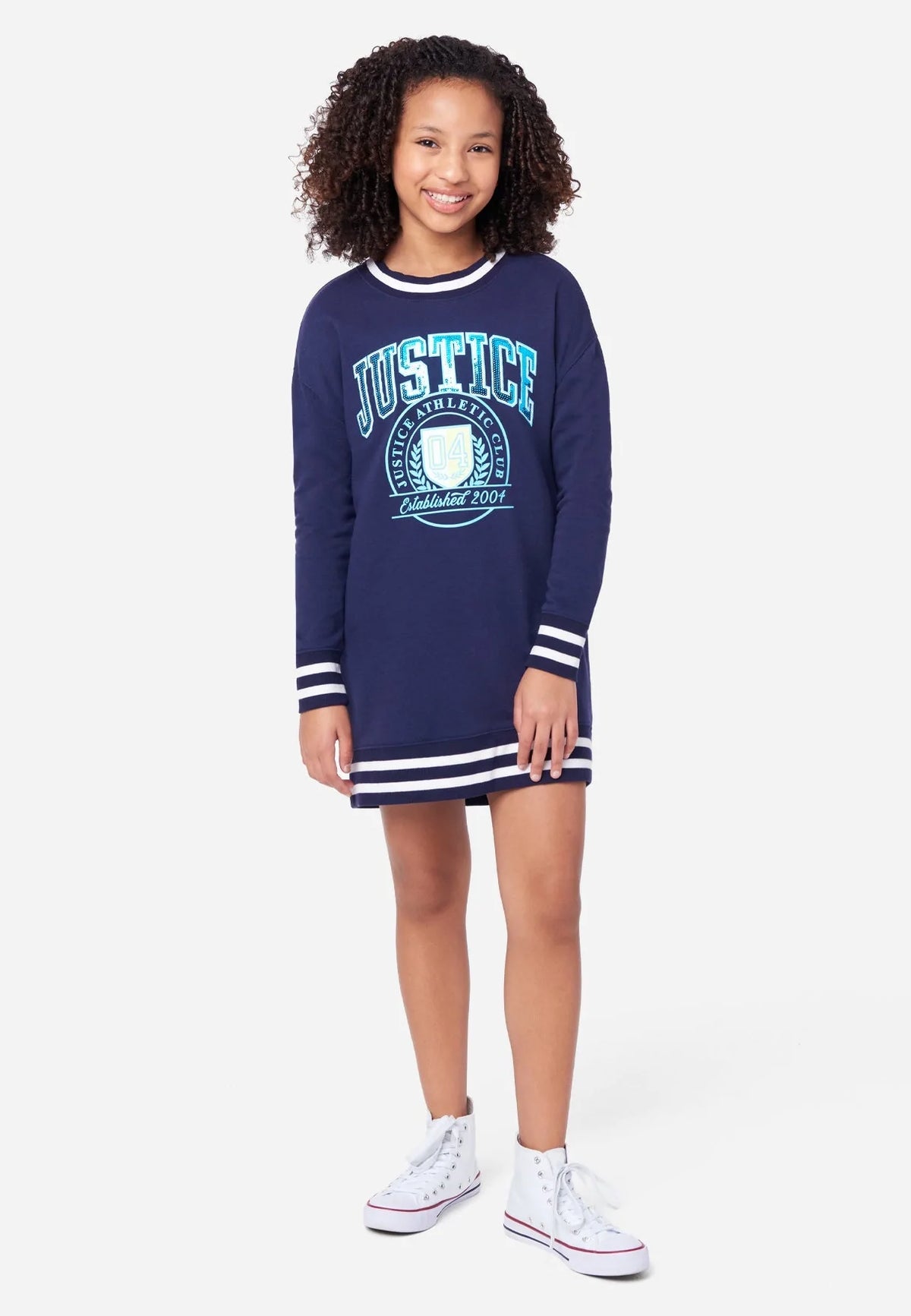 JUSTICE Branded Sweatshirt Dress