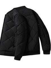 SHEIN Men Quilted Bomber Jacket Without Sweater