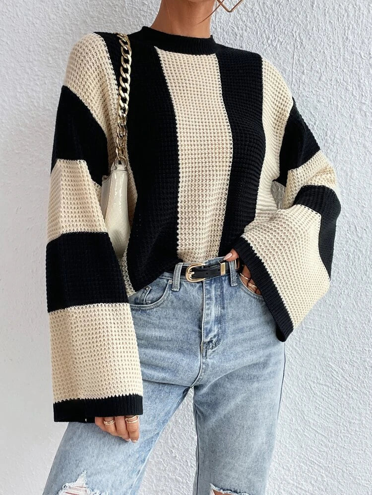 SHEIN Unity Two Tone Drop Shoulder Sweater