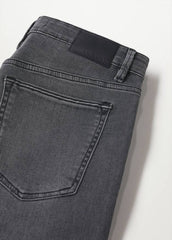 MANGO Dark grey denim shorts