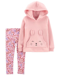 CARTER`S Baby 2-Piece Fleece Bunny Hoodie & Legging Set