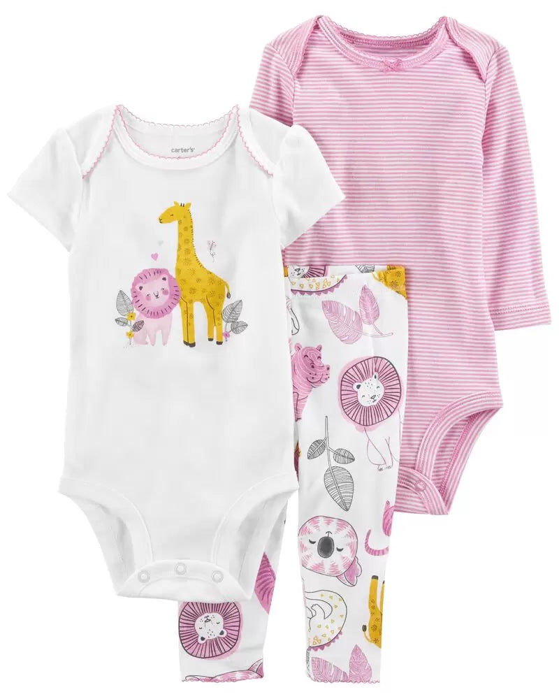 CARTER`S Baby 3-Piece Safari Animals Little Character Set