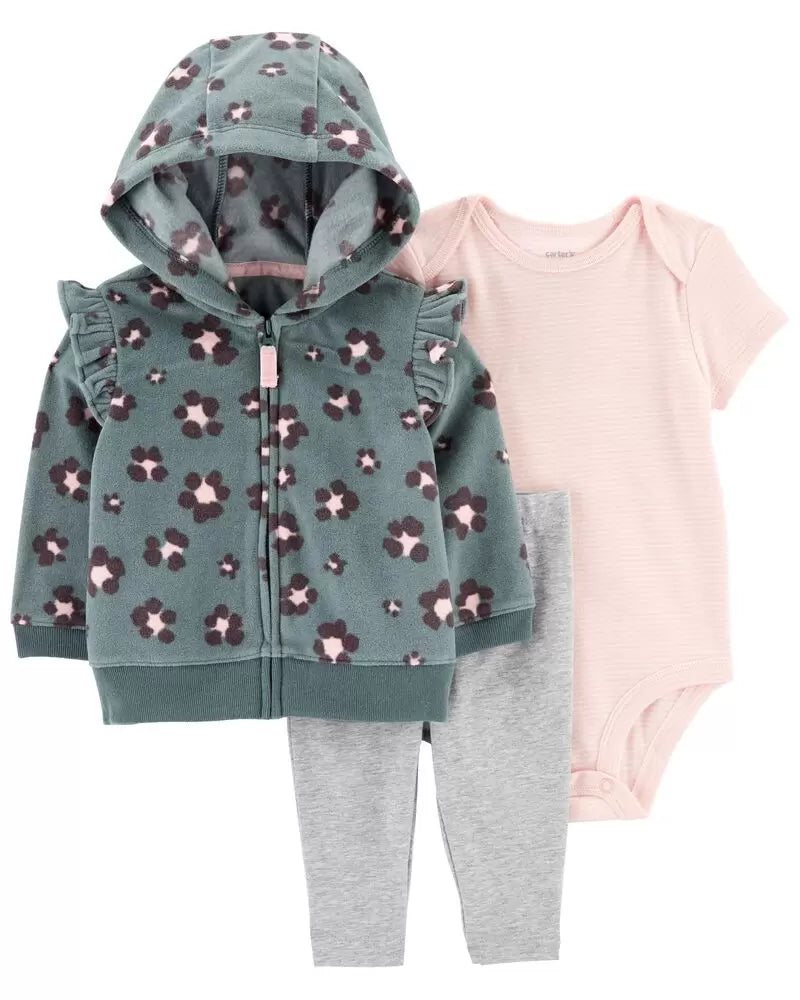 CARTER`S Baby 3-Piece Leopard Little Jacket Set