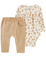 CARTER`S Baby 2-Piece Leopard Bodysuit Pant Set