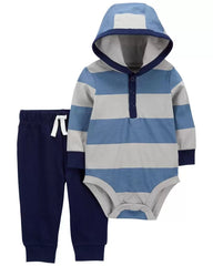 CARTER`S Baby 2-Piece Hooded Bodysuit Pant Set