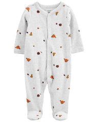 OSHKOSH Baby Thanksgiving Snap-Up Thermal Sleep & Play