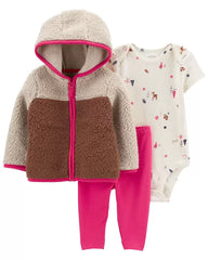 CARTER`S Baby 3-Piece Sherpa Little Jacket Set