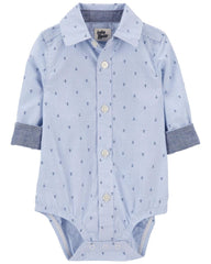 OSHKOSH Baby Anchor Print Button-Front Bodysuit