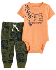 CARTER`S 2-Piece Alligator Bodysuit Pant Set