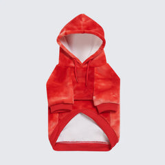 SPARK PAWS Velvet Dog Hoodie - Ruby Red