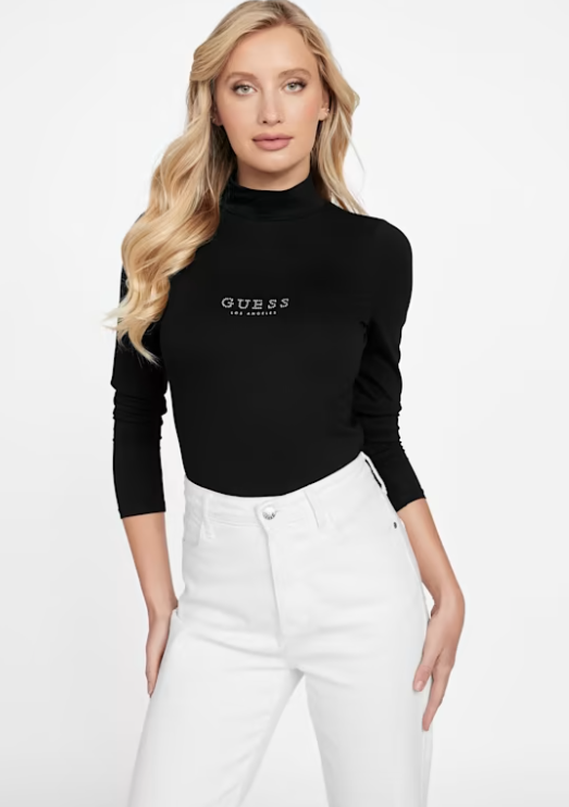 GUESS Sydni Mock Neck Top