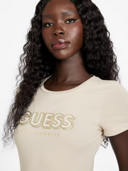 GUESS Eco Fran Logo Pearl Tee