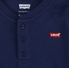 LEVI`S LONG SLEEVE HENLEY KNIT TOP BIG BOYS