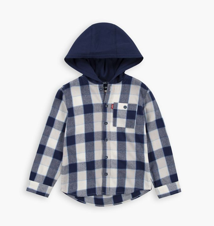 LEVI`S HOODED BUTTON UP SHIRT