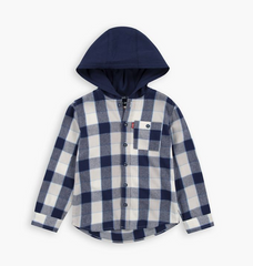 LEVI`S HOODED BUTTON UP SHIRT