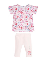 GUESS Ruffle Sleeve Tee and Leggings Set