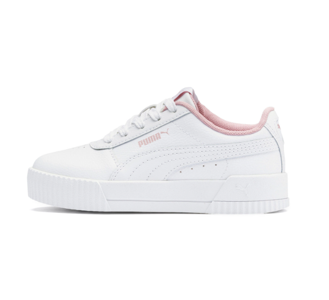 PUMA Carina L Trainers Sports Shoes Low Top Lace Up Kids Girls