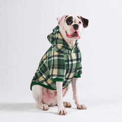 SPARK PAWS Green Plaid Dog Hoodie