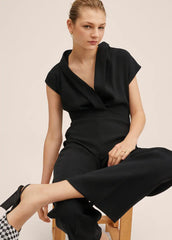 MANGO Wrap neckline jumpsuit