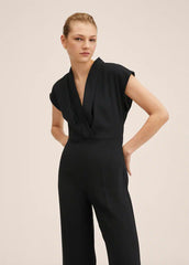 MANGO Wrap neckline jumpsuit