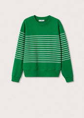 MANGO Striped cotton-blend sweatshirt