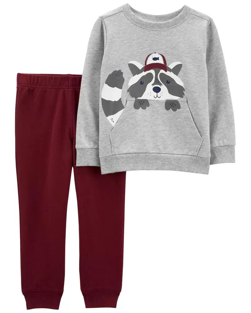 CARTER`S 2-Piece Raccoon Pullover & Jogger Set