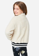 JUSTICE Faux Sherpa Zip-Front Sweatshirt