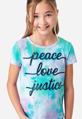 JUSTICE Graphic Scoop Neck Tee