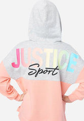 JUSTICE Color Block Justice Hoodie