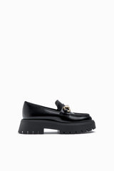 ZARA CHAIN TRIM LUG SOLE LOAFERS