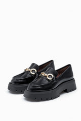 ZARA CHAIN TRIM LUG SOLE LOAFERS