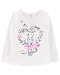 CARTER`S Kid Ballerina Bunny Jersey Tee