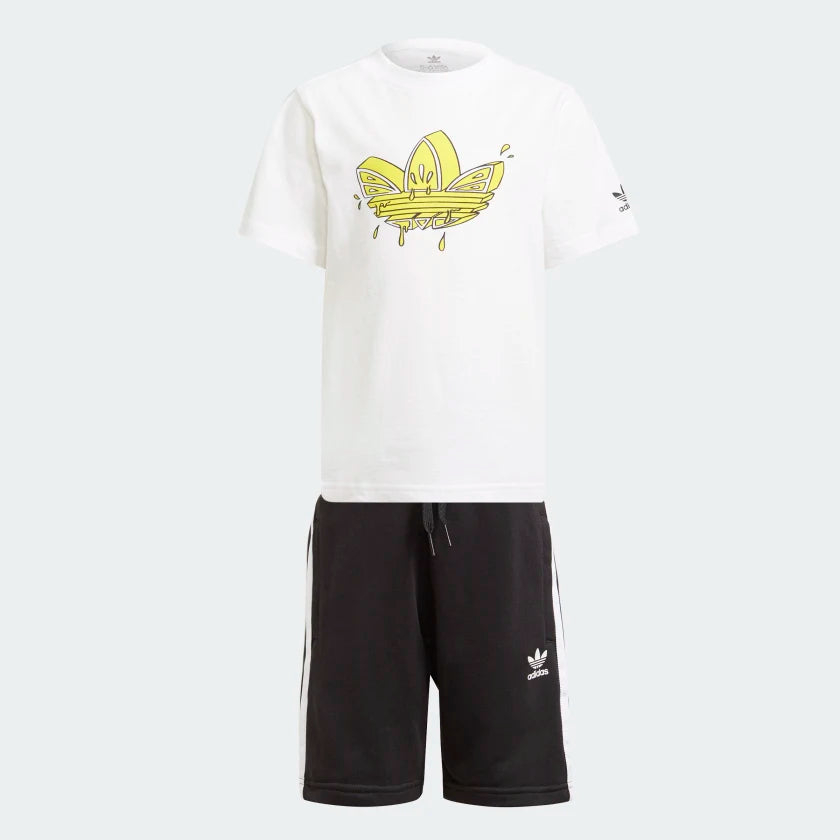 ADIDAS GRAPHIC TREFOIL SHORTS TEE SET