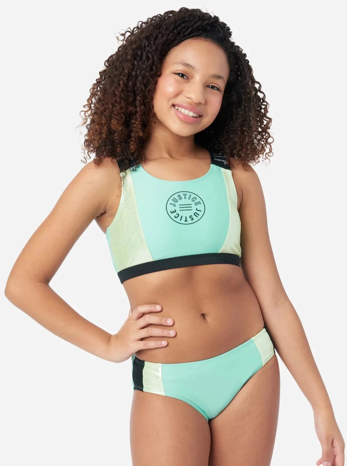 JUSTICE Collection X by Justice Color Block Bikini Swim Set