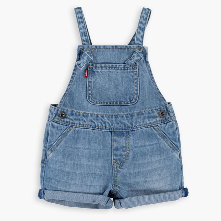 LEVI`S BABY DENIM SPAGHETTI STRAP SHORTALLS