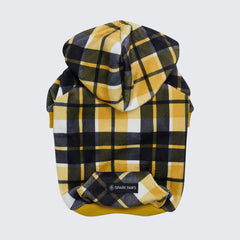 SPARK PAWS Yellow Plaid Dog Hoodie