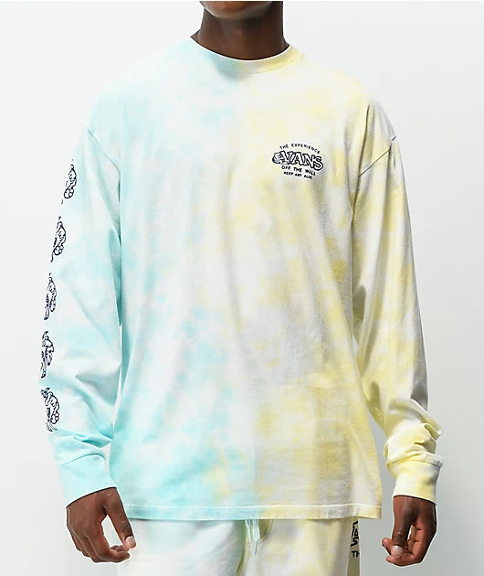 VANS The Experience Green & Gold Tie Dye Long Sleeve T-Shirt