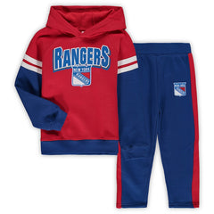 New York Rangers Toddler Miracle On Ice Raglan Pullover Hoodie & Pants Set